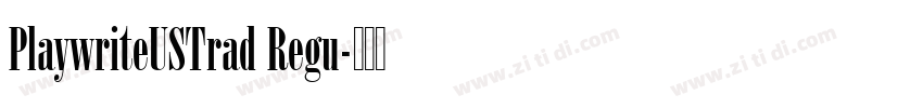 PlaywriteUSTrad Regu字体转换